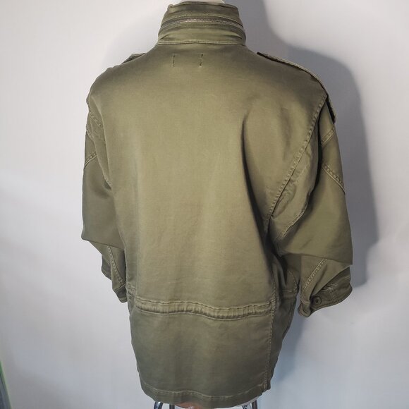 Army Olive Green William Rast Sires Utility Jacket w/ Hood - Picture 4 of 16